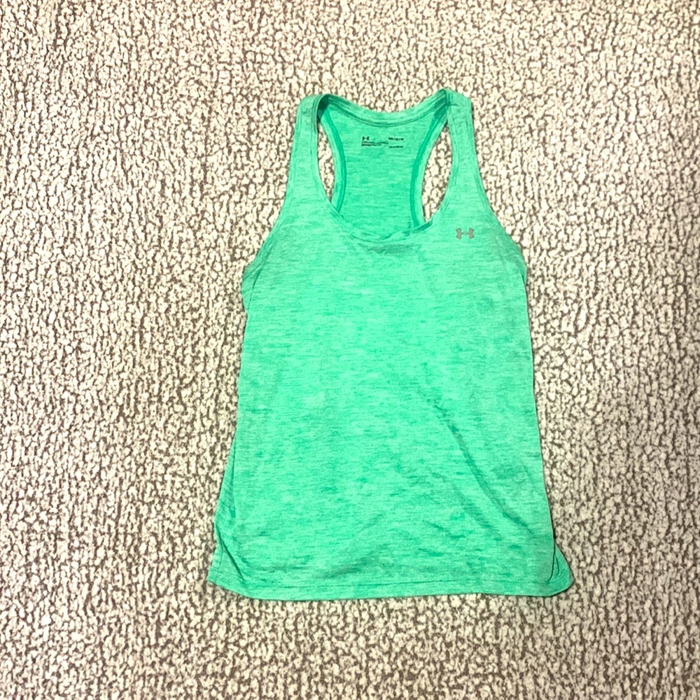 Green UA racer back tank top